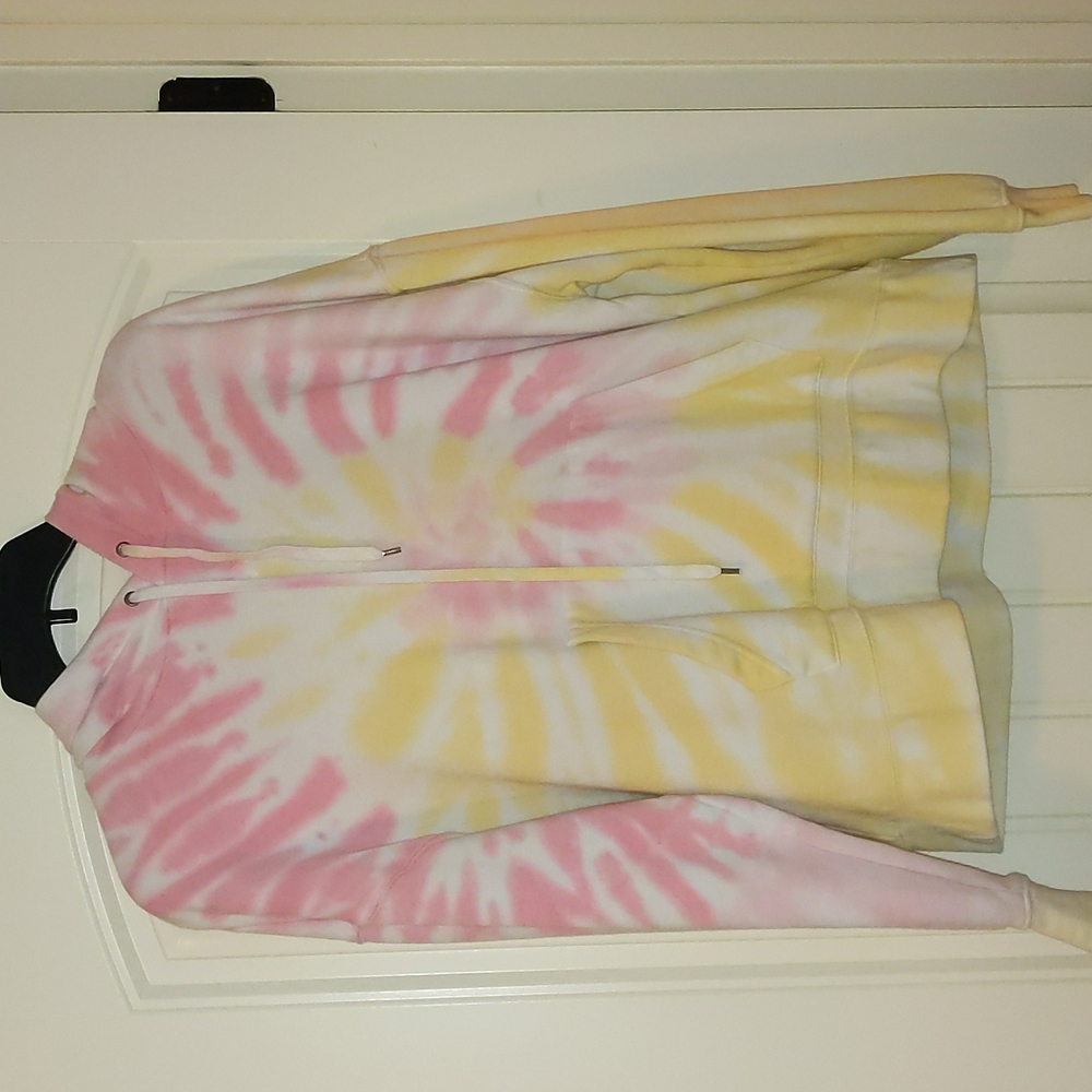 Tie Dyed Pullover Drawstring Hoodie